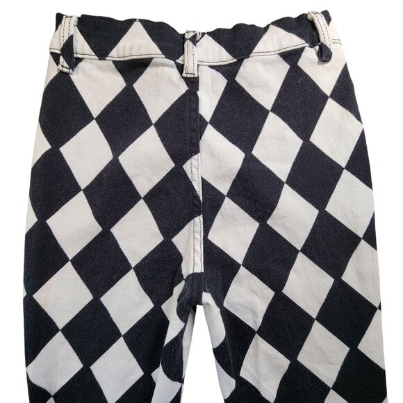 Motel Rocks Denim XS Checkerboard Pants Womens Cotton & Spandex - Picture 2 of 12